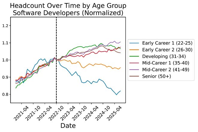 Hinton神预言！斯坦福惊人实锤：00后20%初级IT岗蒸发AI失业潮来了(图11)