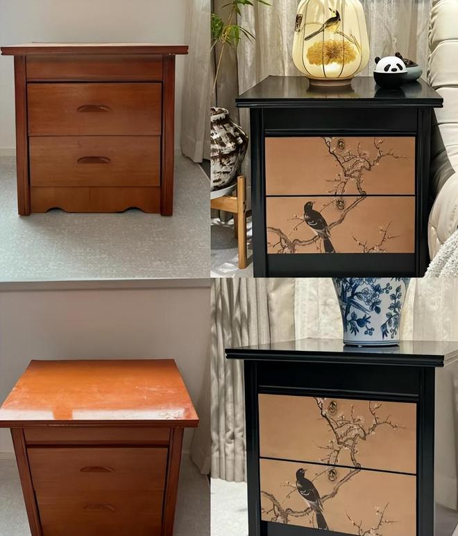 看我妈低成本改造“老家具”！不花啥钱老家具轻轻松松变废为宝(图6)