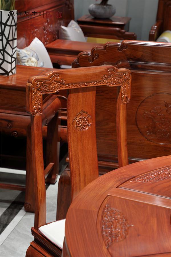 东阳红酸枝家具品牌国祥红木三款经典餐桌解锁您家的核心区美学(图4)